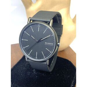 Skagen Men's Watch SKW6579 Signatur Black Dial Mesh Stainless Steel Band 40mm